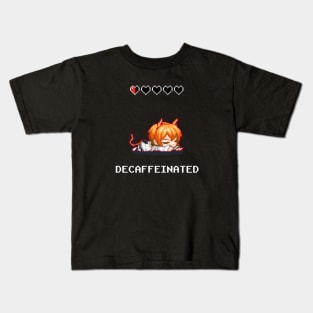 Decaffeinated Cat Girl Kids T-Shirt